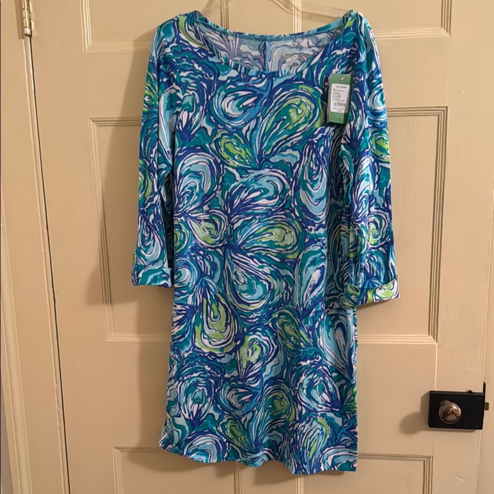 Lilly Pulitzer Blue and Green Linden Dress